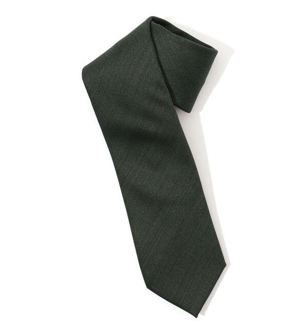 TOMORROWLAND GOODS「STEFANO BIGI ウール ヘリンボーン ネクタイ」|ネクタイ・蝶ネクタイ|55 グリーン