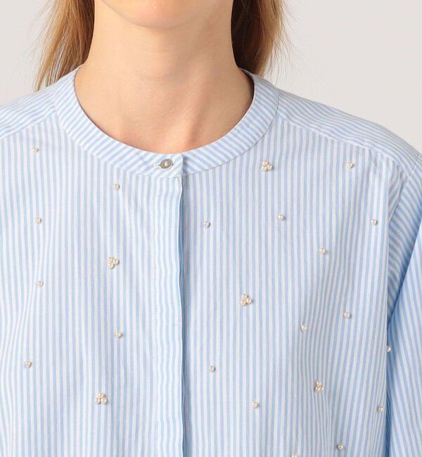 TOMORROWLAND BUYING WEAR「【別注】ne Quittez pas BLACK Tuck ストライプ ブラウス」|シャツ・ブラウス|