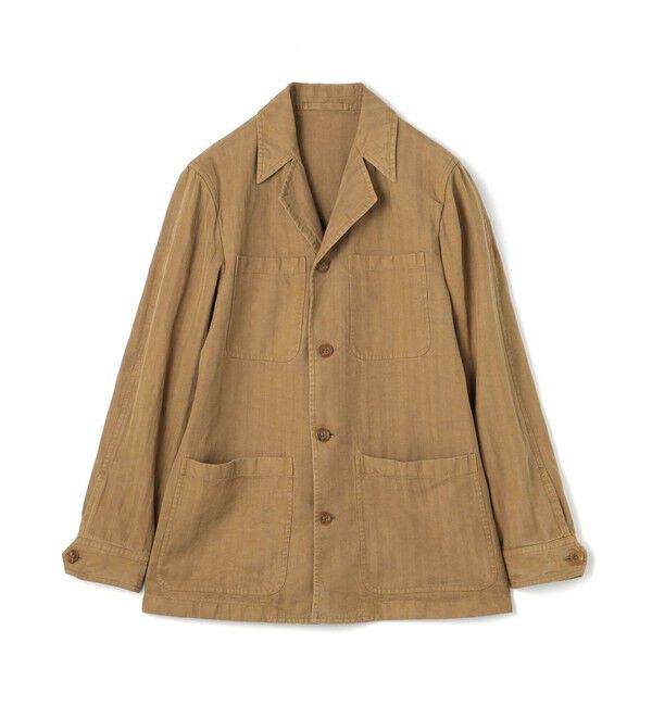 TOMORROWLAND MENS「セルロースリネンコットン カバーオールジャケット SONDRIO」|ブルゾン・スタジャン|47 キャメル