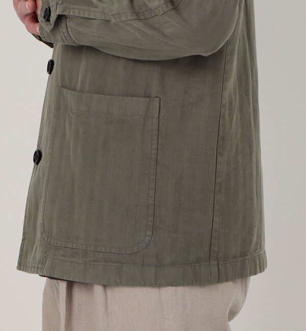 TOMORROWLAND MENS「セルロースリネンコットン カバーオールジャケット SONDRIO」|ブルゾン・スタジャン|