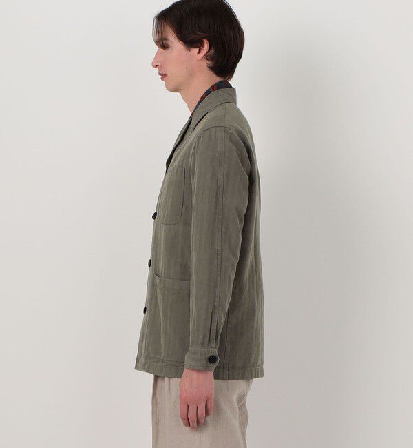 TOMORROWLAND MENS「セルロースリネンコットン カバーオールジャケット SONDRIO」|ブルゾン・スタジャン|