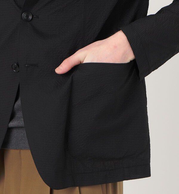 TOMORROWLAND MENS「【別注】TAGLIATORE G-LIGHT ナイロンポリエステルサッカー シングルブレステッド 2Bジャケット」|テーラードジャケット|