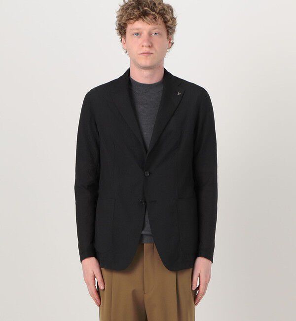 TOMORROWLAND MENS「【別注】TAGLIATORE G-LIGHT ナイロンポリエステルサッカー シングルブレステッド 2Bジャケット」|テーラードジャケット|