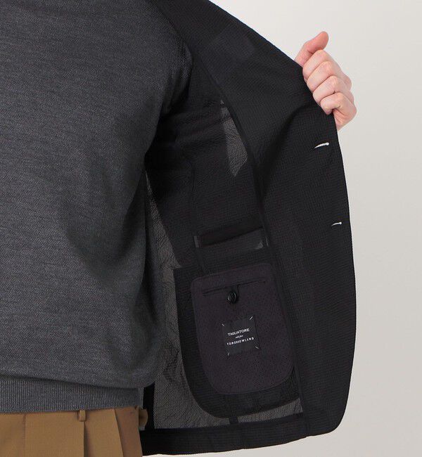 TOMORROWLAND MENS「【別注】TAGLIATORE G-LIGHT ナイロンポリエステルサッカー シングルブレステッド 2Bジャケット」|テーラードジャケット|