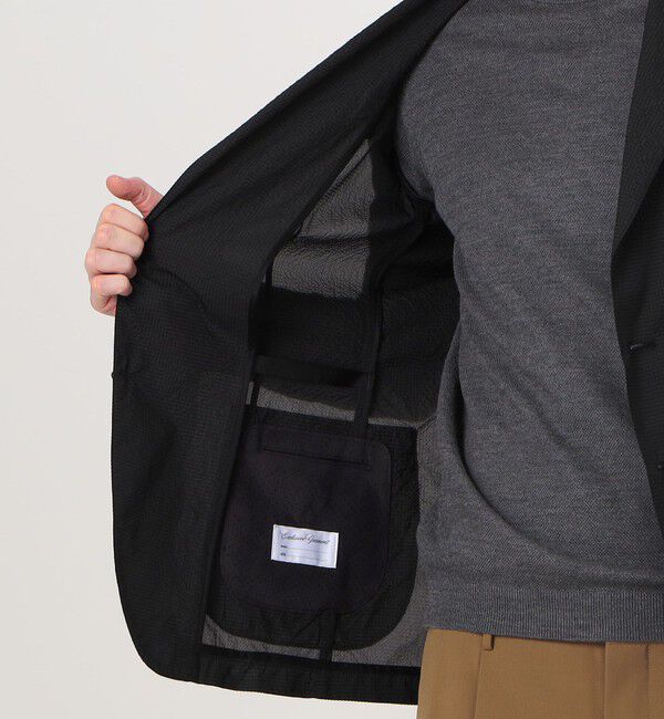 TOMORROWLAND MENS「【別注】TAGLIATORE G-LIGHT ナイロンポリエステルサッカー シングルブレステッド 2Bジャケット」|テーラードジャケット|