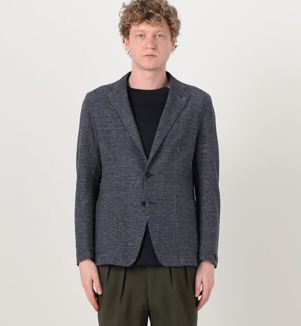 TOMORROWLAND MENS「【別注】TAGLIATORE G-LIGHT コットンナイロンリネンジャージー シングルブレステッド 2Bジャケット」|テーラードジャケット|