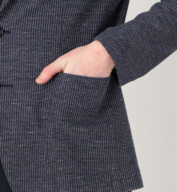 TOMORROWLAND MENS「【別注】TAGLIATORE G-LIGHT コットンナイロンリネンジャージー シングルブレステッド 2Bジャケット」|テーラードジャケット|