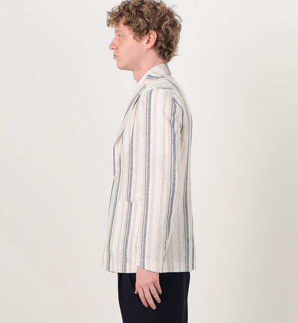 TOMORROWLAND MENS「【別注】TAGLIATORE G-LIGHT リネンレーヨン シングルブレステッド 2Bジャケット」|テーラードジャケット|