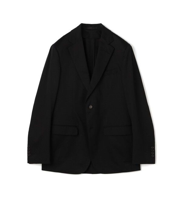 TOMORROWLAND MENS「コットンポリエステル ストレッチツイルジャージー シングルブレステッド2Bジャケット」|テーラードジャケット|19 ブラック