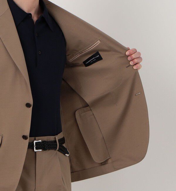 TOMORROWLAND MENS「コットンポリエステル ストレッチツイルジャージー シングルブレステッド2Bジャケット」|テーラードジャケット|