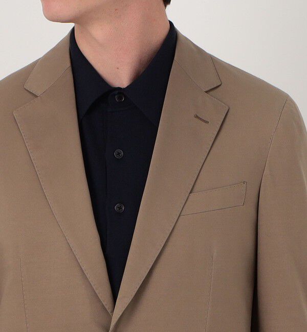 TOMORROWLAND MENS「コットンポリエステル ストレッチツイルジャージー シングルブレステッド2Bジャケット」|テーラードジャケット|