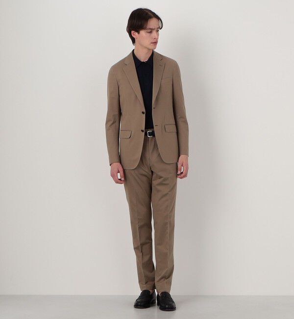 TOMORROWLAND MENS「コットンポリエステル ストレッチツイルジャージー 1プリーツイージースラックス」|スラックス|