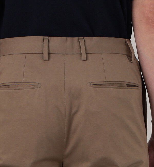 TOMORROWLAND MENS「コットンポリエステル ストレッチツイルジャージー 1プリーツイージースラックス」|スラックス|