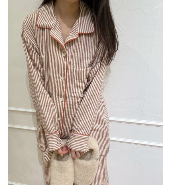 EMILYWEEK「【UCHINO&times;EMILY WEEK】マシュマロガーゼパジャマ」|ルームウェア|キャメル