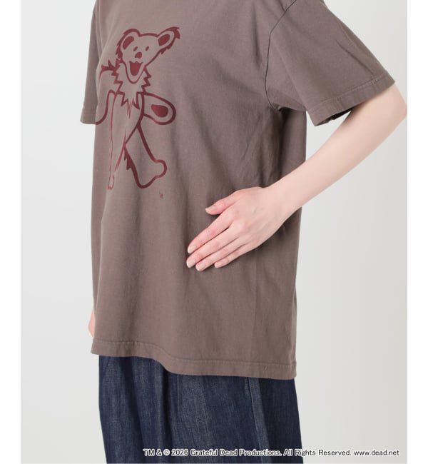 JOINT WORKS「GOOD ROCK SPEED / グッドロックスピード  DANCING BEAR FLOCKED PRINT T-SHIRT」|Tシャツ・カットソー|