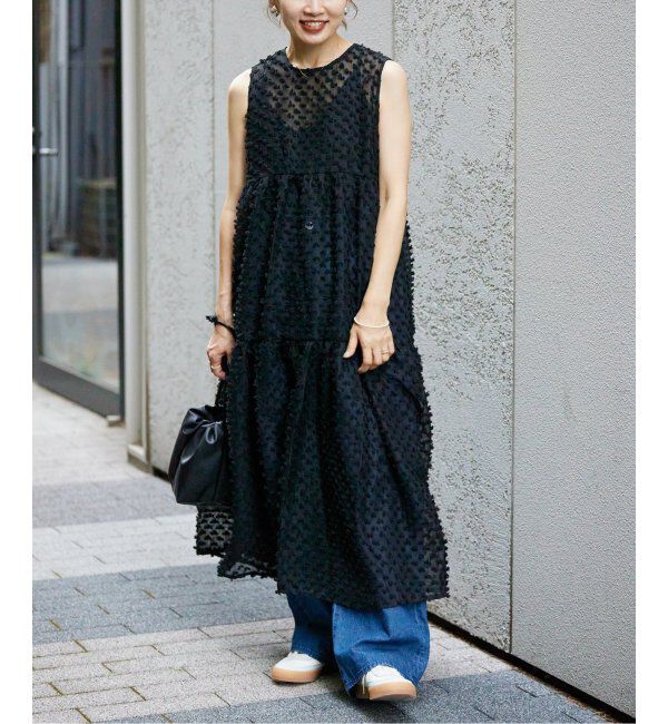 IENA「《追加》TORRAZZO DONNA/トラッゾドンナ 2way dot tiered OP 6244-542」|ワンピース|ブラック