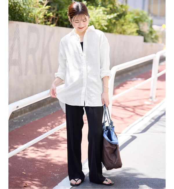 SLOBE IENA「リネンコットンレギュラーシャツ」|シャツ・ブラウス|