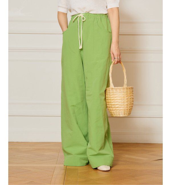 IENA LA BOUCLE「IENA LA BOUCLE コットンリネンスラブワイドパンツ」|その他|