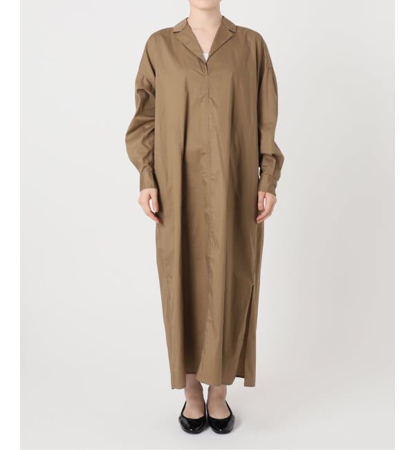 IENA「《WEB限定/追加》ハイカウントツイルシャツワンピース」|ワンピース|