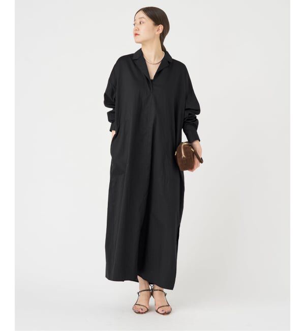 IENA「《WEB限定/追加》ハイカウントツイルシャツワンピース」|ワンピース|
