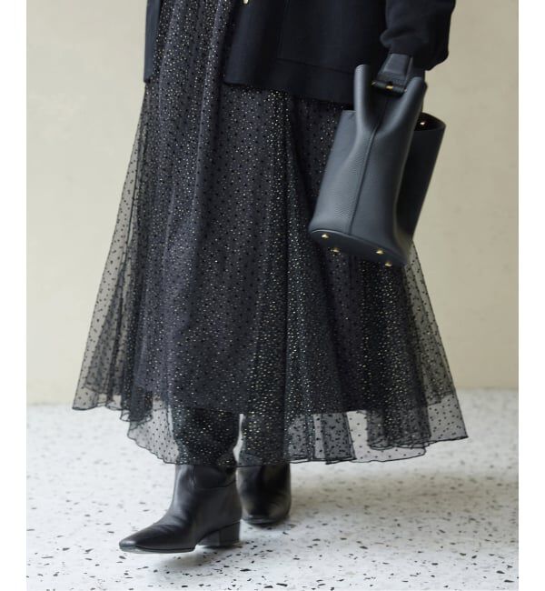 IENA「ドットラメチュールスカート」|スカート|