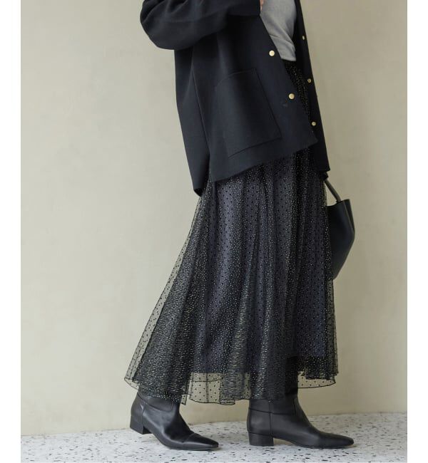 IENA「ドットラメチュールスカート」|スカート|