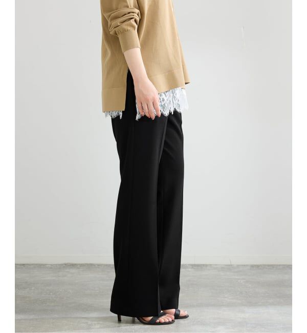 IENA「《セットアップ対応》カットジョーゼットスティックパンツ」|スラックス|