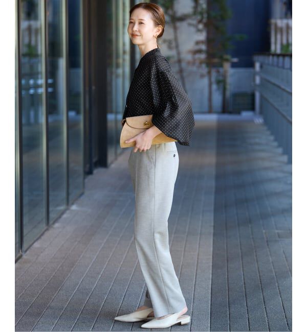 SLOBE IENA「ドットピンタックバルーンスリーブブラウス」|シャツ・ブラウス|