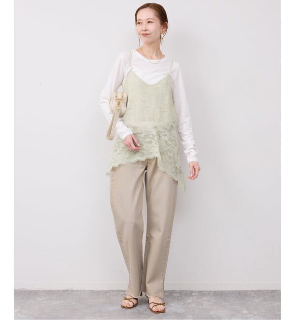 SLOBE IENA「レースペプラムキャミソール」|キャミソール|