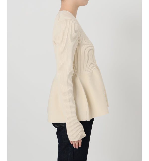 SLOBE IENA「《WEB限定/追加2》Vネックペプラムカーディガン」|カーディガン|