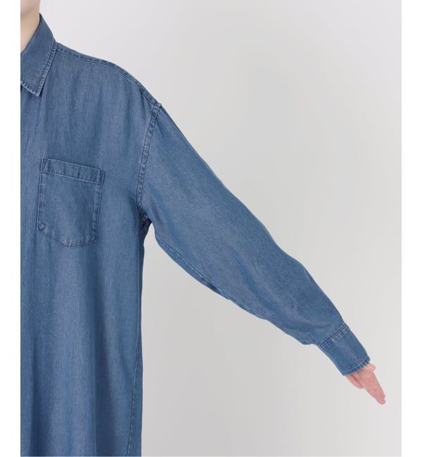 SLOBE IENA「《WEB限定/追加予約》デニムライクシャツワンピース」|ワンピース|