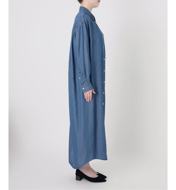 SLOBE IENA「《WEB限定/追加予約》デニムライクシャツワンピース」|ワンピース|