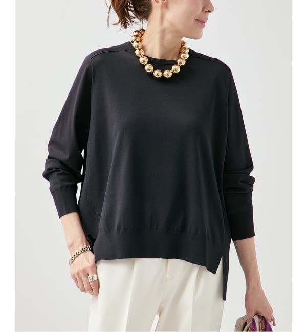 VERMEIL par iena「サドルネックロングスリーブプルオーバー」|ニット・セーター|