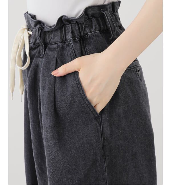 SLOBE IENA「LE DENIM DRAW WAISTバギーパンツ」|デニム|