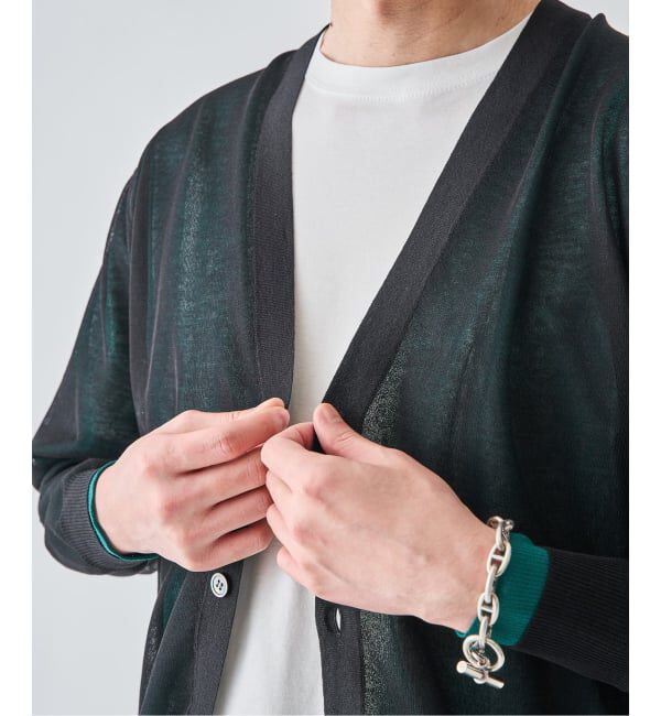 EDIFICE「2トーン レイヤード カーディガン」|カーディガン|
