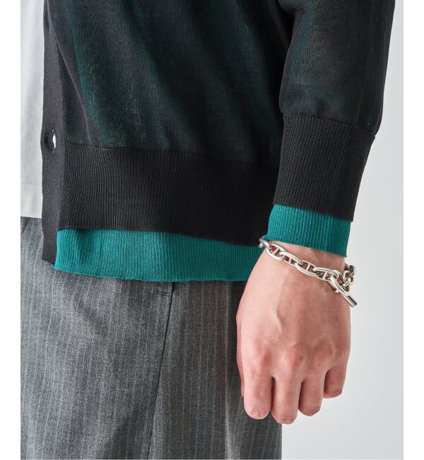 EDIFICE「2トーン レイヤード カーディガン」|カーディガン|