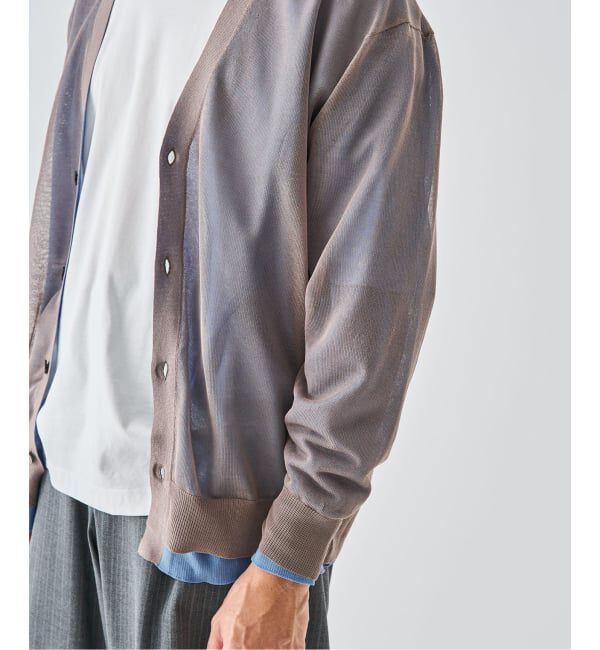 EDIFICE「2トーン レイヤード カーディガン」|カーディガン|