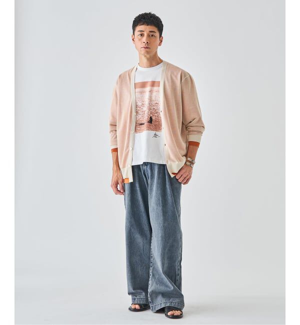 EDIFICE「2トーン レイヤード カーディガン」|カーディガン|