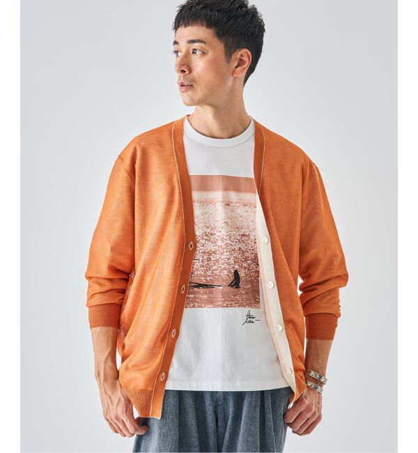 EDIFICE「2トーン レイヤード カーディガン」|カーディガン|