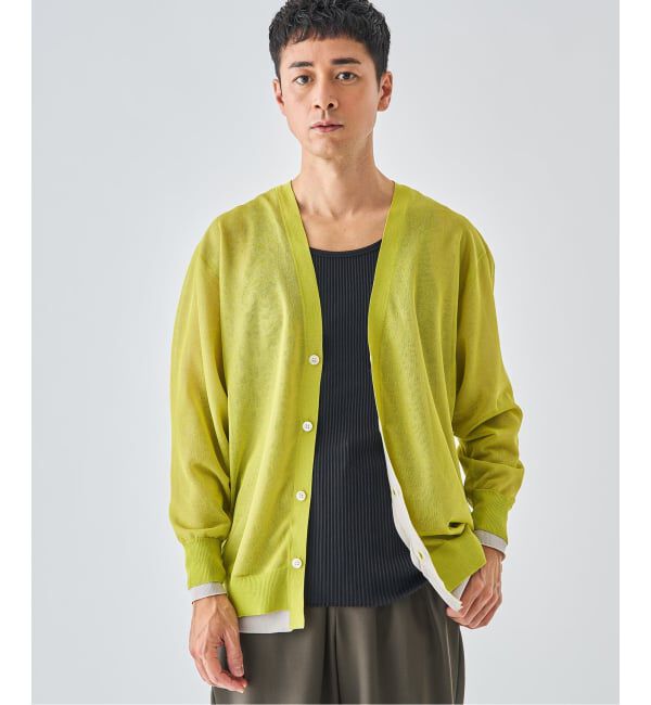 EDIFICE「2トーン レイヤード カーディガン」|カーディガン|