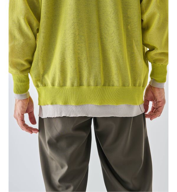 EDIFICE「2トーン レイヤード カーディガン」|カーディガン|