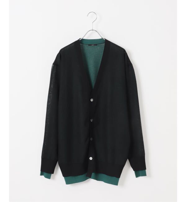 EDIFICE「2トーン レイヤード カーディガン」|カーディガン|