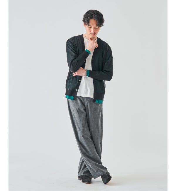 EDIFICE「2トーン レイヤード カーディガン」|カーディガン|