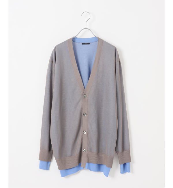 EDIFICE「2トーン レイヤード カーディガン」|カーディガン|