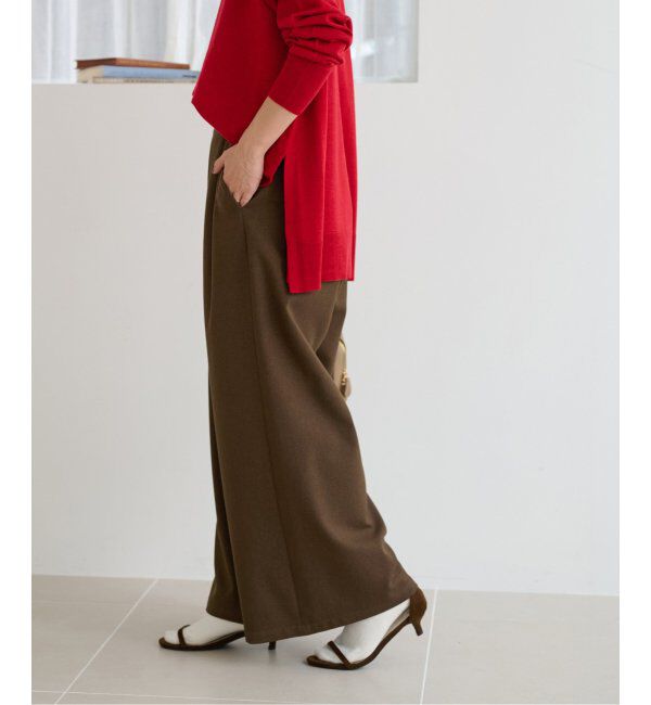 JOURNAL STANDARD relume「《追加5》ウォッシャブルサージストレッチタックワイドパンツ」|スラックス|