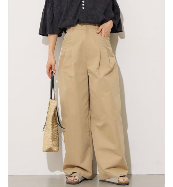 JOURNAL STANDARD relume「《追加3》2タックワイドパンツ」|チノ|ベージュ