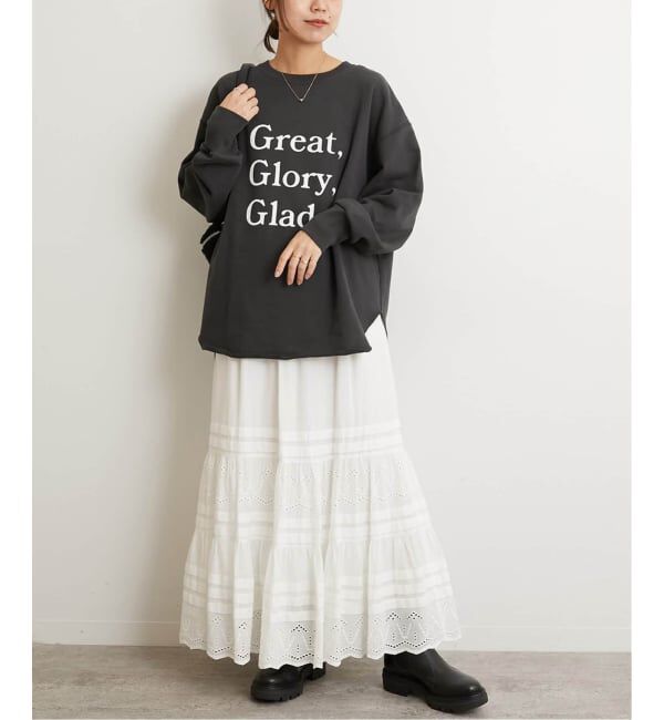 JOURNAL STANDARD relume「《WEB限定追加予約2》コットンボイルタック刺繍ロングスカート」|スカート|