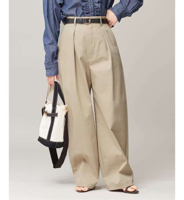 journal standard L'essage「《追加5》【金子綾さん着用】CP タックチノパンツ」|チノ|