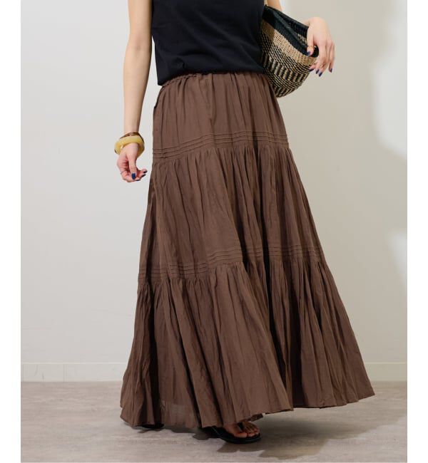 JOURNAL STANDARD relume「《WEB限定追加予約2》コットンボイルクリンクルティアードスカート」|スカート|