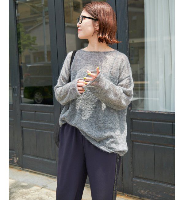 Spick and Span「《WEB限定カラー有り / 追加》ルーズモヘヤMIXボートネックニット」|ニット・セーター|
